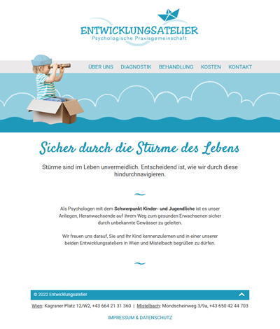 Beispiel Webdesign Psychologe